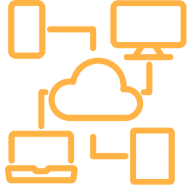 cloud connection and upload icon