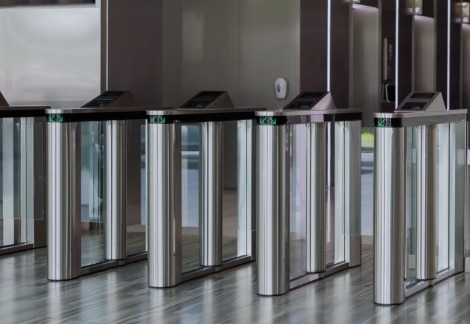 turnstile access control system for commercial settings